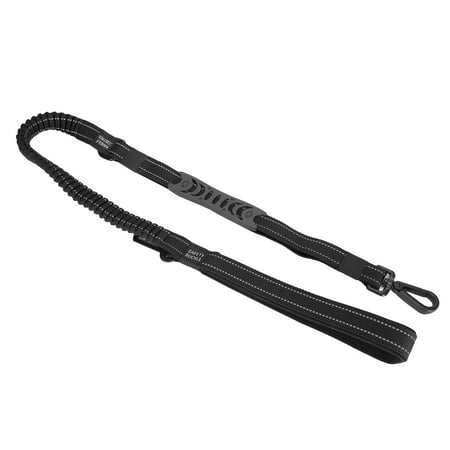 NFTIGB Pet Safety Car Seat Belt Elastic Dog Walking Leash Anti-Lost Night Reflective Heavy Duty Nylon Training Adjustment Control Strap for Vehicle Travel Protection, 41.3 inches / 105 cm Black