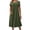 Army Green, variant on Summer Fashion Dresses for Women Plus Size Solid Color Short-sleeved V-neck Casual Price Reduction Alert:50% Off!
