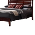 thumbnail image 3 of Transitional California King Size Wooden Bed with Slatted Headboard, Brown - Saltoro Sherpi, 3 of 5