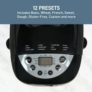 West Bend Hi-Rise Bread Maker with 12 Preset Digital Controls, 3 lb Capacity, in Gray (47413)