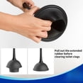 thumbnail image 4 of Toilet Plunger and Bowl Brush Combo for Bathroom Cleaning, Gray, 1 Set, 4 of 5