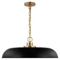 thumbnail image 3 of Nuvo Lighting Colony 1 Light Large Pendant Matte Black with Burnished Brass, 3 of 4