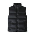 thumbnail image 5 of comerut Men Waistcoat Stand Collar Sleeveless Vest Coat with Pockets Zipper Closure Warm Comfortable Down Waistcoat, 5 of 8