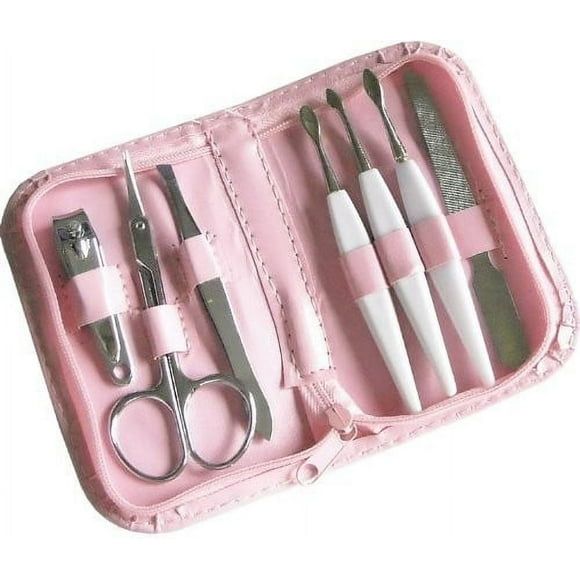 Portable 7 Pcs Nails Manicure set in Pouch Wallet, Colors may vary