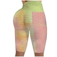 thumbnail image 1 of Gibobby Pantalon cortos yoga mujer Yoga Mujer Arrugado Biker Fitness Correr Pantalones elásticos Leggings Pantalones cortos Tie-dye Pantalones de yoga(Amarillo,XG), 1 of 5