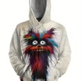 thumbnail image 2 of Sudadera con capucha con estampado de monstruo para hombre, estilo retro, otoño e invierno, con estampado 3D, para deportes al aire libre, fitness, uso diario, ropa informal para hombre, 2 of 4