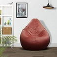 thumbnail image 2 of Ample Decor Leatherette Bean Bag Cover (No Filling), Ideal for Children and Teenagers - Tan Brown, 2 of 6