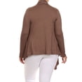 thumbnail image 4 of Women's Solid Plus Size Open Front Long Sleeve Lightweight Soft Basic Sweater Cardigan, 4 of 5