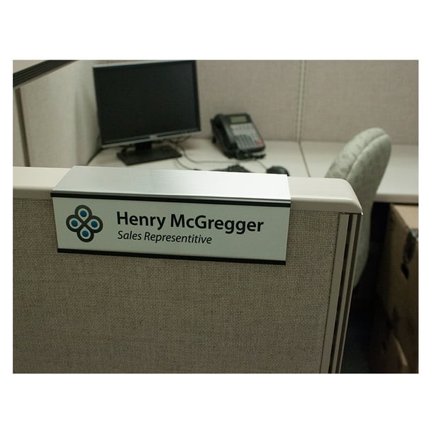 Cubicle Nameplate Holder 8 x 2