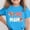 01 Blue, variant on Freshbabe Children's Print Short Sleeved Printed T-shirt Round Neck Short multicolor Sleeved Casual Versatile Kids