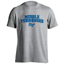 Middle Tennessee State University Blue Raiders Classic Arch with Mascot Short Sleeve T-Shirt