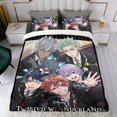 thumbnail image 4 of Wonderland Retorcido Conjunto de sábanas temático, trío de piezas, cómodo y amigable con la piel, diseño único, regalo de decoración para el hogar para familiares, amigos y fans,135cm *200cm, 4 of 6