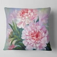 thumbnail image 2 of Designart Full Blown Peonies - Floral Throw Pillow - 18x18, 2 of 5