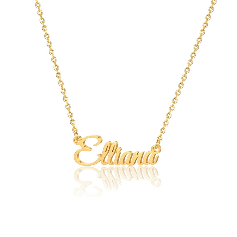 Custom name 14k gold necklace online