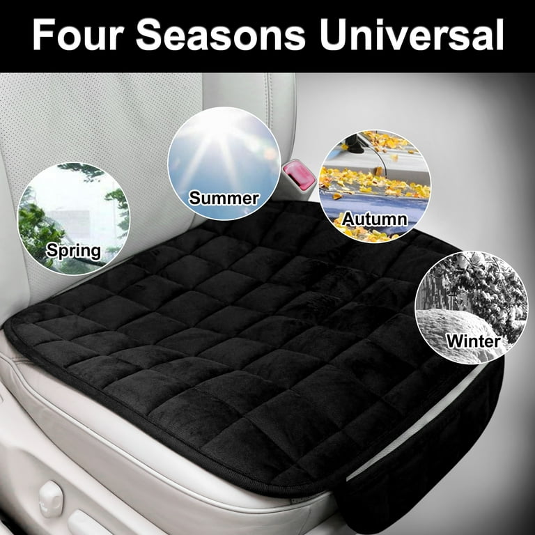 Universal Black Car Front Seat Cover Breathable PU leather Seat pad Cushion  