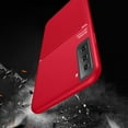 thumbnail image 4 of ELEHOLD for Samsung Galaxy S22 5G Slim Case, TPU Bumper + PC Fashion Diagonal Line Skin Touch Luxury Elegant Lightweight Magnetic Shockproof Non-Slip Soft Grip Flexible Ultra-Thin Case,Red, 4 of 5