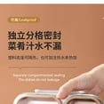 thumbnail image 4 of Lunch Box Container, Detachable 1.2L 3 Compartments 304 Stainless Steel Food Container  for Students Office Workers, 4 of 7