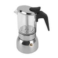 thumbnail image 4 of Olla Moka con tapa de vidrio, estufa eléctrica, olla Moka con base de acero inoxidable, cafetera clásica, 6 tazas, 4 of 10