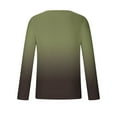 thumbnail image 5 of nerohusy Mens Long Sleeve Shirts Slim Fit Casual Gradient Color Pullover Graphic Tee Shirts Fall Crew Neck Athletic Sweatshirts Tops Army Green,XXL, 5 of 6