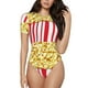 thumbnail image 1 of Balery Popcorn Body de cuello redondo de manga corta para mujer Tops de manga corta Tops básicos-Large, 1 of 7