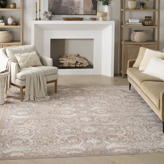 Nourison Heirloom Blend 3'11" x 5'10" Brick Vintage Indoor Rug