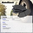thumbnail image 3 of AutoShack Front & Rear Ceramic Brake Pad Set Replacement for 2011-2016 Scion tC 2009-2013 Toyota Matrix 2009-2010 Pontiac Vibe 2017-2018 Toyota Corolla iM 2016 Scion iM 8-PC, 3 of 5