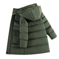 thumbnail image 3 of QTBIUQ Boys Padded Coat with Pockets Hooded Zip Quilted Mid-Length Parka Warm Winter, 3 of 8