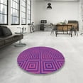 thumbnail image 4 of Ahgly Company Machine Washable Indoor Square Transitional Purple Amethyst Purple Area Rugs, 3' Square, 4 of 7