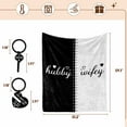 thumbnail image 6 of Wedding Gift for Bride and Groom Bridal Shower Engagement Gift Mr and Mrs Gift Couple Blanket Keychain for Bride Unique Newlywed Gift  51" x  59" Design 1, 6 of 6