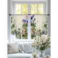 thumbnail image 4 of Spring Easter Sheer Curtains 45 Inch Length 2 Panels Set Window Treatments, Purple Floral Summer Botanical Rustic Rod Pocket Semi Curtains for Living Room/Bedroom/Kitchen Décor, 104"W x 45"L, 4 of 7