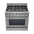 thumbnail image 2 of NXR 36" Stainless Steel Dual Fuel Range with  5.5 cu. ft. Convection Oven & Under Cabinet Hood Bundle SCD3611 EH3619, 2 of 6