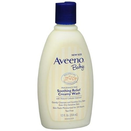 Aveeno bébé sans parfum apaisant Relief Creamy Wash (12 oz Paquet de 6)