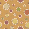 thumbnail image 1 of Ahgly Company Machine Washable Indoor Square Transitional Yellow Orange Area Rugs, 7' Square, 1 of 7
