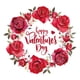 thumbnail image 5 of Pegatina de San Valentín para nevera, diseño de corazones y rosas, romántica para la pared del hogar. Estilo A, 5 of 9