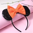 thumbnail image 4 of FANYITY Orejas de Minnie, Diadema con Orejas de Mickey y Lentejuelas para niños, niñas, Mujeres, Viaje de Halloween y Disney (Lazo Naranja), 4 of 4