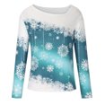 thumbnail image 4 of Lilgiuy Fashion Women Print Long Sleeve Comfortable Breathable V-Neck Shirt Tops to Wear with Leggings, 4 of 5
