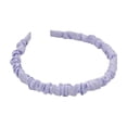 thumbnail image 4 of Diadema plisada sencilla para mujer, diadema de alta gama, diadema fina de satén para verano, accesorios para el cabello con sello para lavar el rostro, 4 of 6