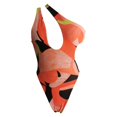 thumbnail image 4 of Cathalem Women's One Piece Swimsuit High Neck Plunge Ruched Tummy Control Bathing Suit,Watermelon Red M, 4 of 4