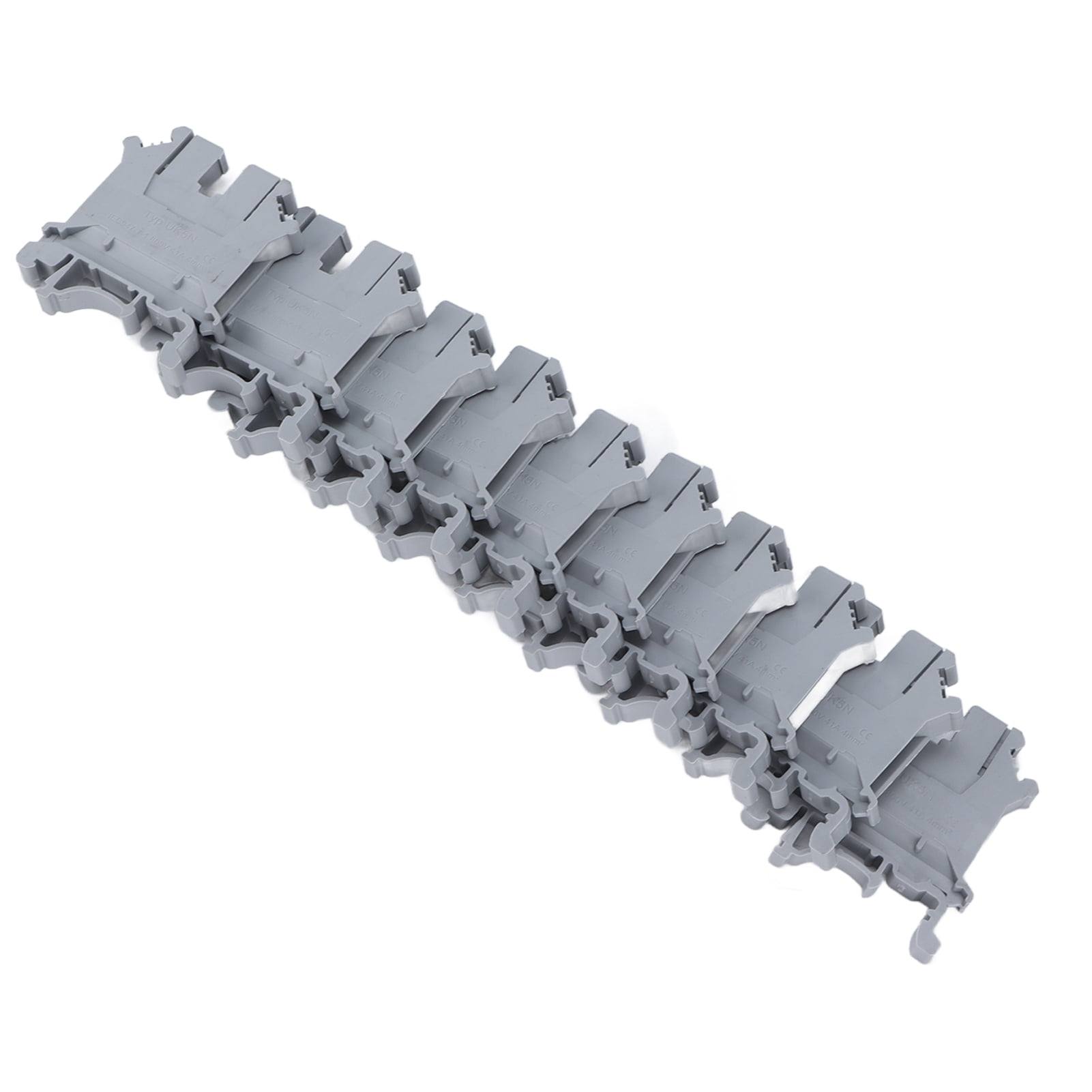 Electrical Terminal Block Kit DIN Rail Mount Terminals, 100Pcs Screw Type Terminal Block for Electrical Connections