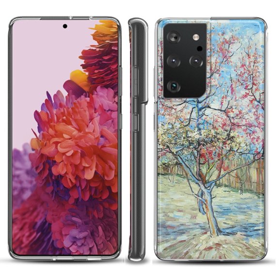 Slim-Fit Lightweight Protective Phone Case compatible with Samsung Galaxy S21 ULTRA 5G, by OneToughShield ® - Blossom Tree