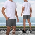 thumbnail image 6 of Taigaofy Men's 5" Workout Athletic Running Shorts Quick Dry Lightweight Gym Shorts Gray M, 6 of 9