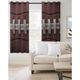 thumbnail image 2 of Rugby Sport Blackout Curtains for Bedroom Living Room Darkening Curtains 96 Inches Long Usa Sport White Red Brown Ball Window Curtain 2 Panels Set Insulated Window Treatment Grommet Drapes 52"x96", 2 of 9