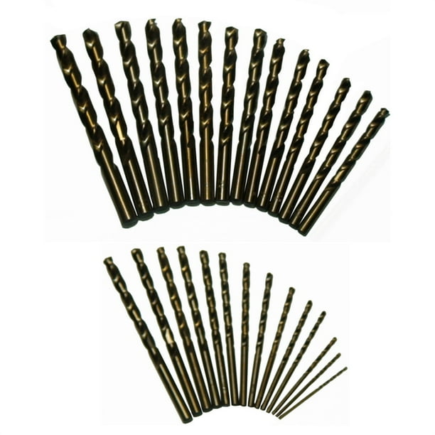 1 16 1 2 Cobalt Jobber Drill Bit Set Shatter Proof Case 29