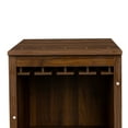 thumbnail image 3 of Noble House Modular Wine Bar Cabinet with Hutch, Storage Shelves, Modern Buffet Bar for Dining Room, Kitchen, Walnut, 3 of 10