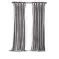 thumbnail image 3 of Elrene Home Fashions Korena Tie-Top Crushed Velvet Window Curtain, Gray, 52" x 95", 3 of 6