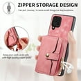 thumbnail image 6 of for Samsung Galaxy A12 5G Wallet Case, Crossbody Phone Purse with Card Holder for Women, Zipper PU Leather Carrying Cover Gift with Shoulder Strap Kickstand Anti-drop for A12 5G - Pink, 6 of 10