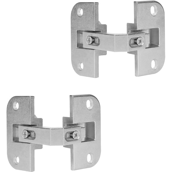 2pcs Adjustable Pie Cut Corner Hinge, Alloy Concealed Hinges for Cabinets and Kitchen Corner Cabinet Bifold Doors Hardware Replacement