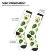 thumbnail image 2 of Daiia Sports Socks Avocado1 Printed Novelty Crew Socks for Men Women Knee High Socks Cotton Socks Soft & Breathable Support Unisex Socks, 2 of 9