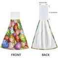 thumbnail image 4 of Watercolor Spring Easter Eggs 2 Pcs Hanging Kitchen Hand Towels Green Red Kitchen Wears Hanging Tie Towels Dishcloths Sets, 4 of 6
