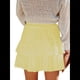 thumbnail image 3 of Falda Pantalón Estilo Bohemio con Volantes y para Mujer, Estilo Casual, de Cintura Alta, Color Amarillo, Talla L, 3 of 8